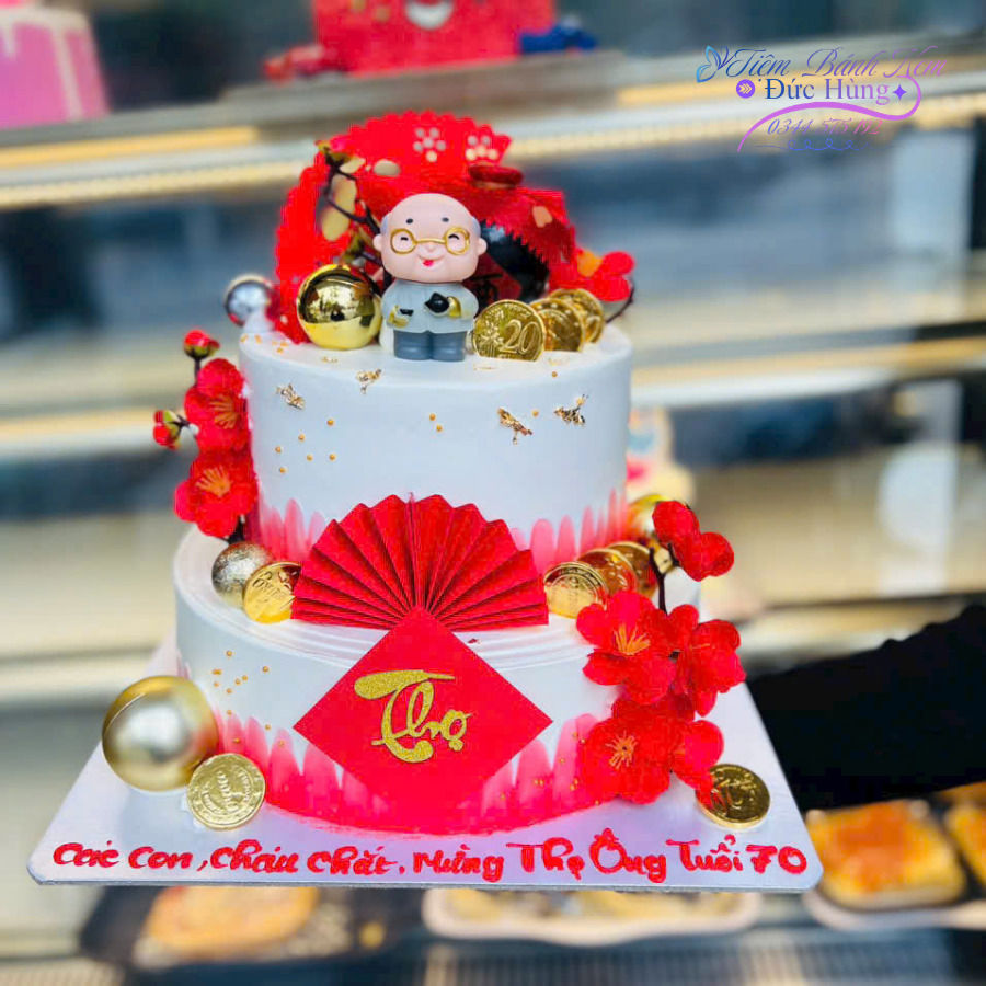 Bánh Mừng Thọ Ông 2 Tầng